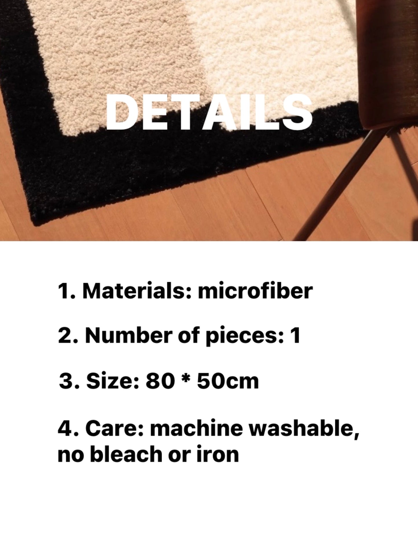 Soft Contemporary Abstract Geometric Bath Rug, Absorbent, Anti-slipper